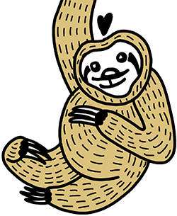 Bewegungskollektiv Maskottchen hängt am Banner